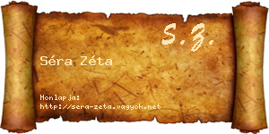 Séra Zéta névjegykártya